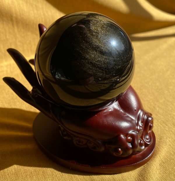 Golden Obsidian Sphere