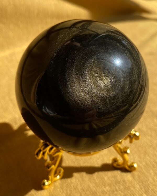 Golden Obsidian Sphere