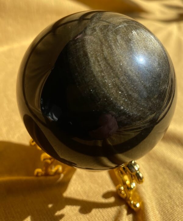 Golden Obsidian Sphere - Image 3