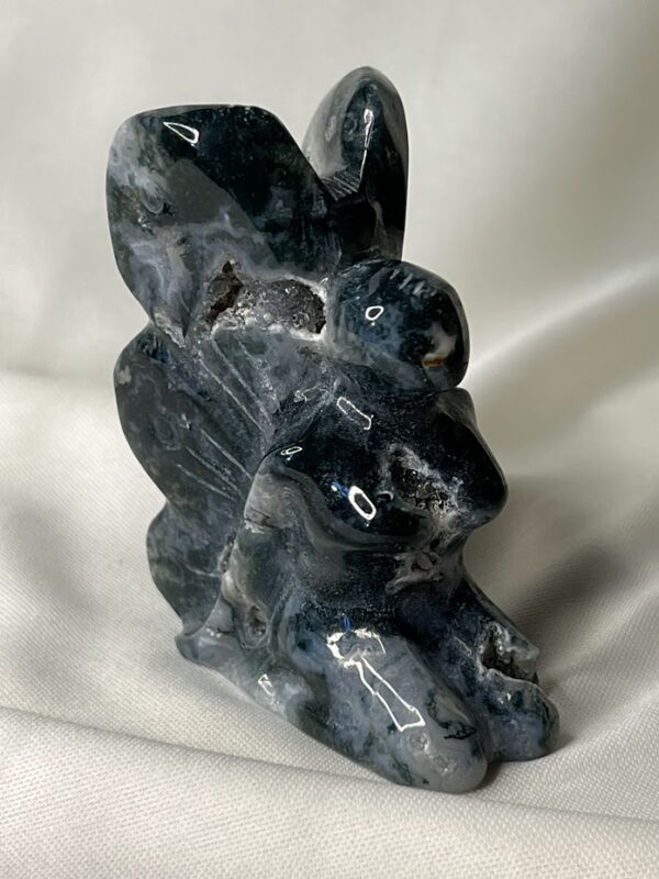 Moss Agate Fairy w/ Druzy