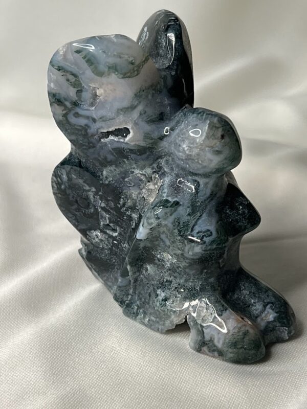 Moss Agate Fairy w/ Druzy