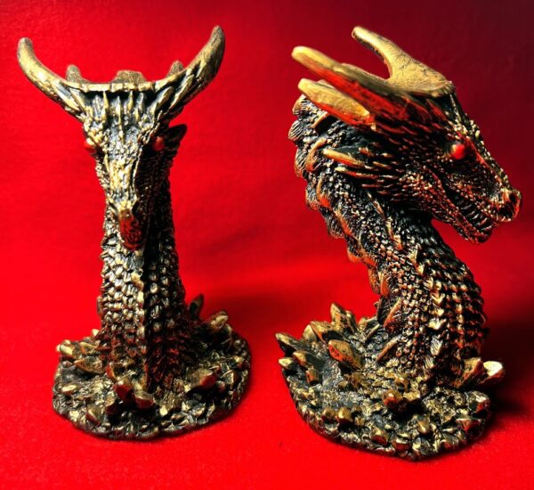 Gold Dragon Head Sphere Stand - Image 5