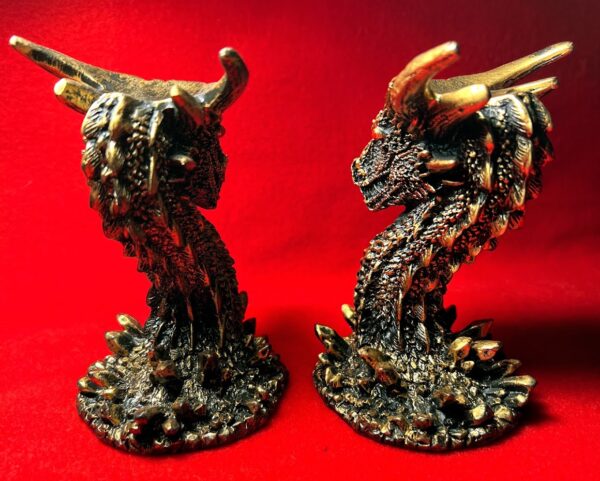 Gold Dragon Head Sphere Stand - Image 4