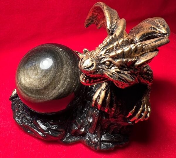 Gold Dragon Sphere Stand - Image 3