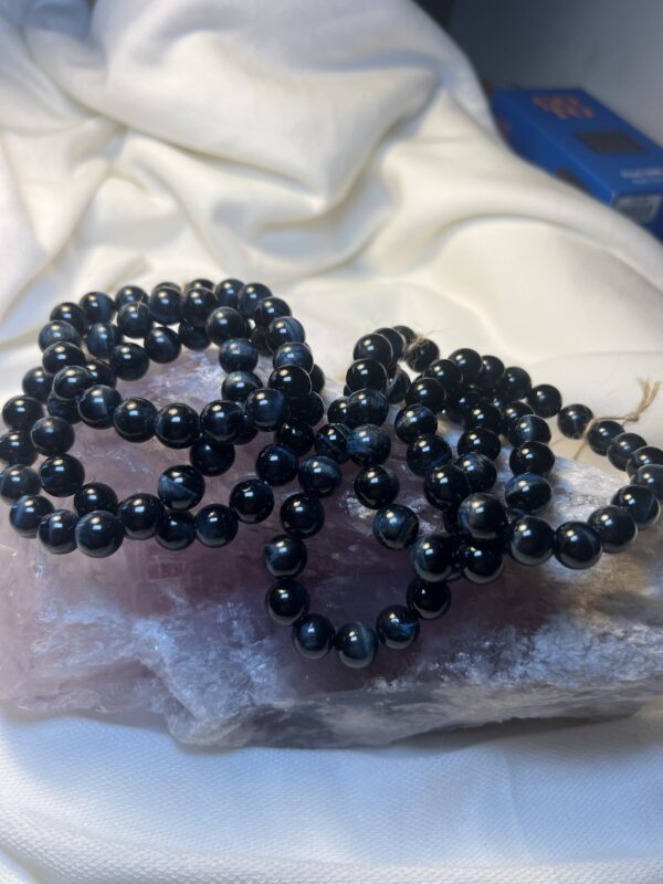 Blue Tigers Eye Bracelets 10mm - Image 2