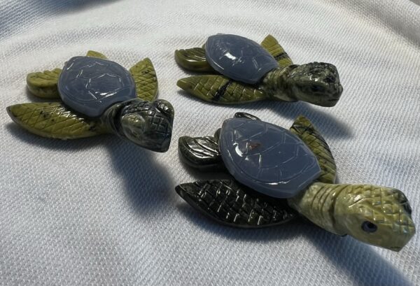 Serpentine and Angelite Sea Turtles - Image 3