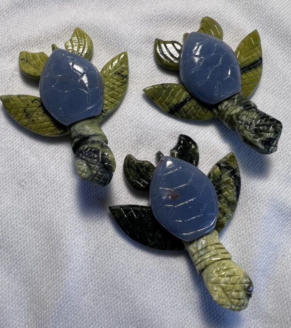 Serpentine and Angelite Sea Turtles - Image 2