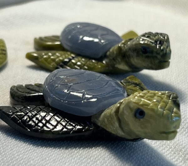 Serpentine and Angelite Sea Turtles