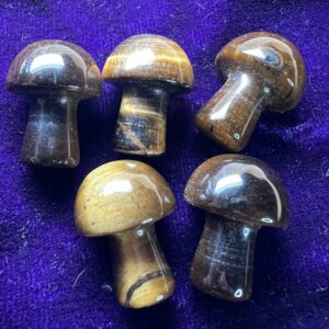 Yellow Tigers Eye Mini Mushroom