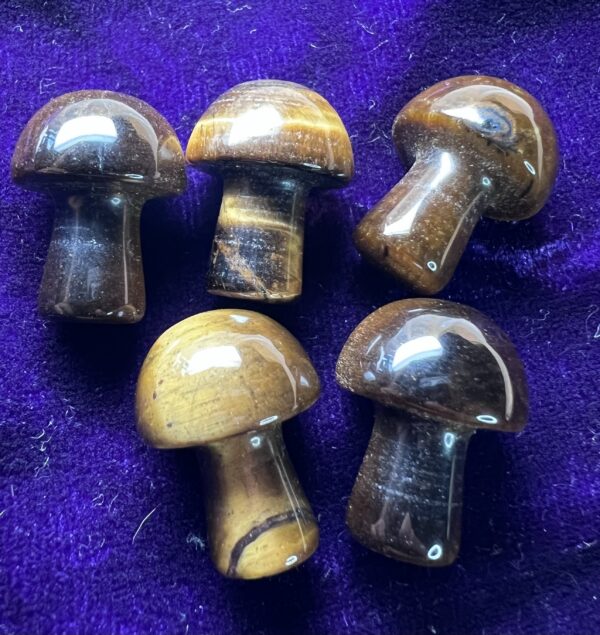 Yellow Tigers Eye Mini Mushroom