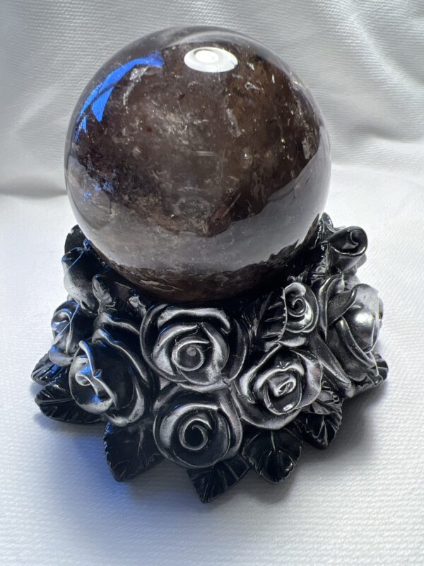Silver/Black Rose Sphere Stand - Image 2