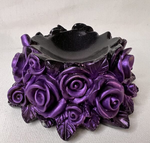 Purple/Black Rose Sphere Stand