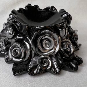 Silver/Black Rose Sphere Stand