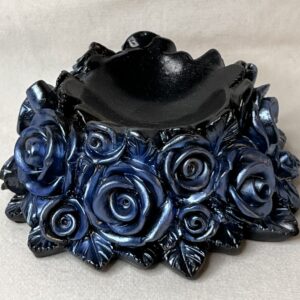Blue/Black Rose Sphere Stand